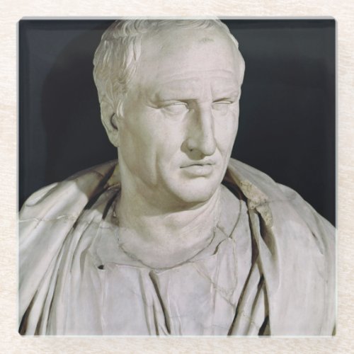 Bust of Marcus Tullius Cicero Glass Coaster