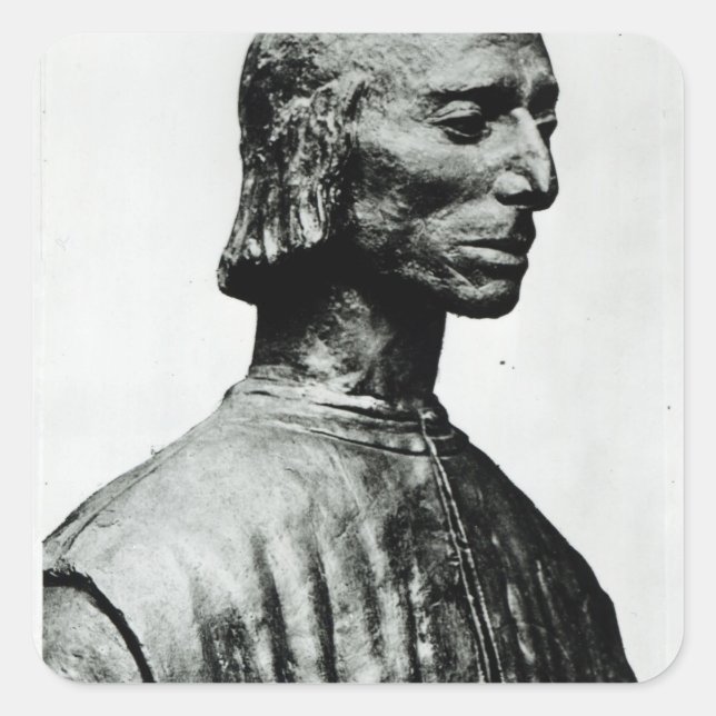 Bust of Niccolo Machiavelli Square Sticker (Front)