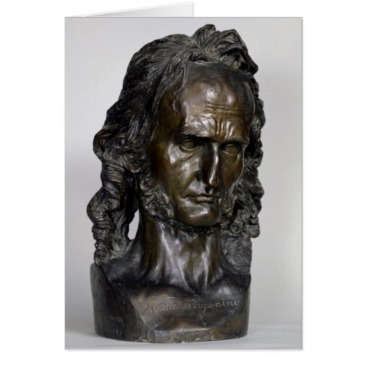 Bust of Nicolo Paganini  1830 Cards (Front)