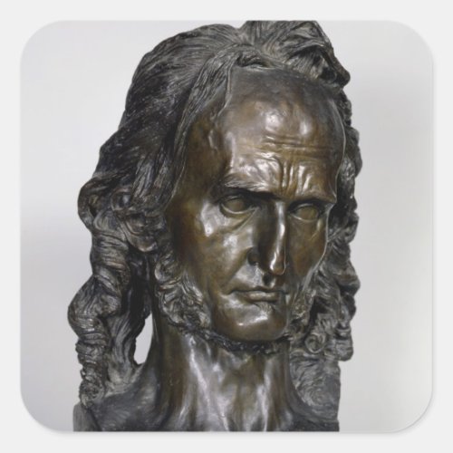 Bust of Nicolo Paganini  1830 Square Sticker