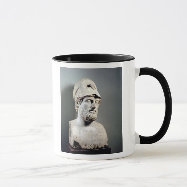 Bust of Pericles  copy of a Greek original Mug (Right)