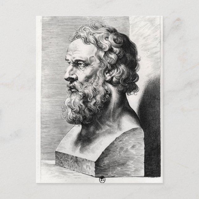 Bust of Plato engraved by Lucas Emil Postcard (Front)