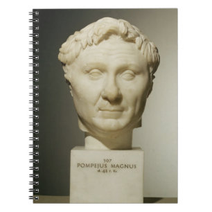 Bust of Pompey (106-48 BC) c.60 BC (marble) Notebook