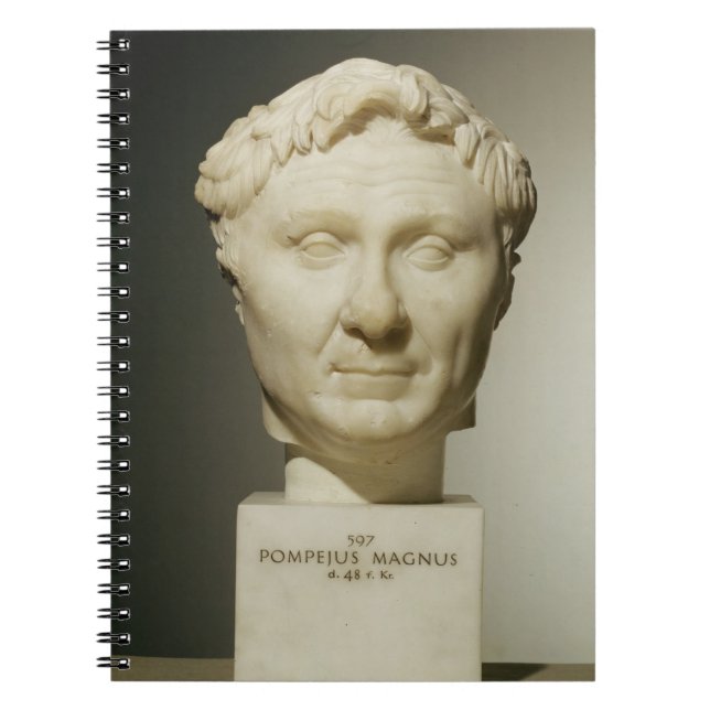 Bust of Pompey (106-48 BC) c.60 BC (marble) Notebook (Front)