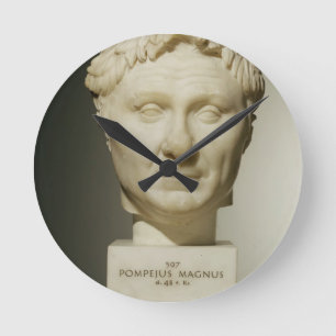 Bust of Pompey (106-48 BC) c.60 BC (marble) Round Clock