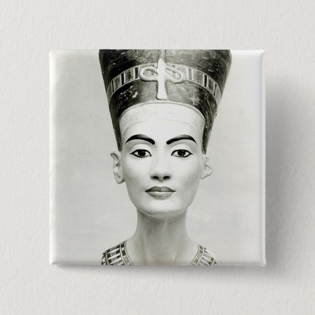 Bust of Queen Nefertiti Button (Front)
