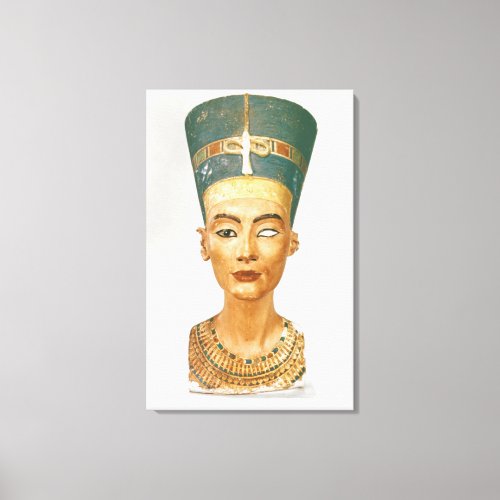 Bust of Queen Nefertiti front view from the stud Canvas Print