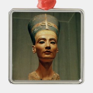 Bust of Queen Nefertiti, front view Metal Ornament