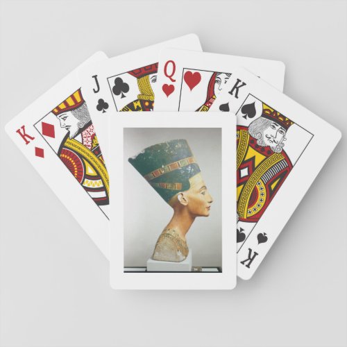 Bust of Queen Nefertiti side view from the studi Poker Cards