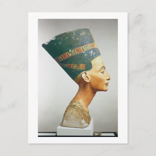 Bust of Queen Nefertiti side view from the studi Postcard
