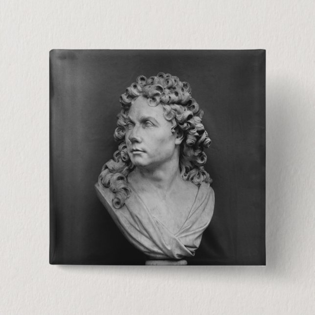 Bust of Robert de Cotte, 1707 Pinback Button (Front)