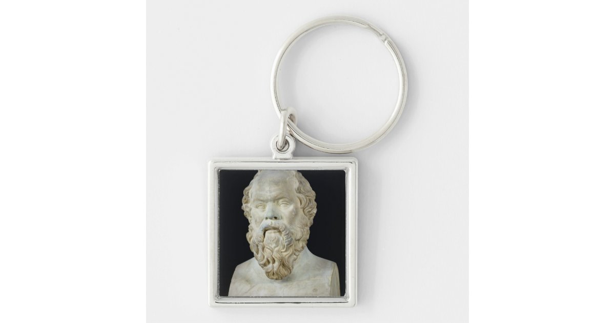 Bust of Socrates Keychain | Zazzle