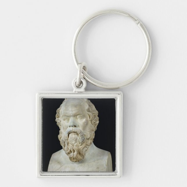 Bust of Socrates Keychain (Front)