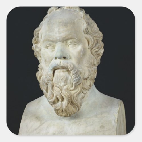 Bust of Socrates Square Sticker