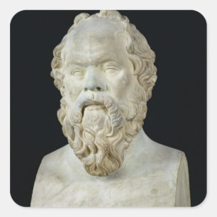 Bust of Socrates Square Sticker