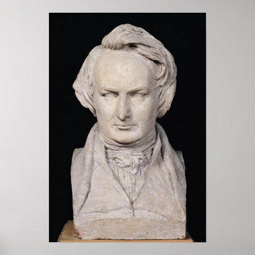 Bust of Victor Hugo  aged 35 1837 Poster