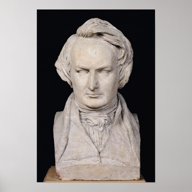 Bust of Victor Hugo  aged 35, 1837 Poster (Front)