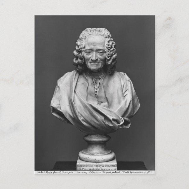 Bust of Voltaire Postcard (Front)