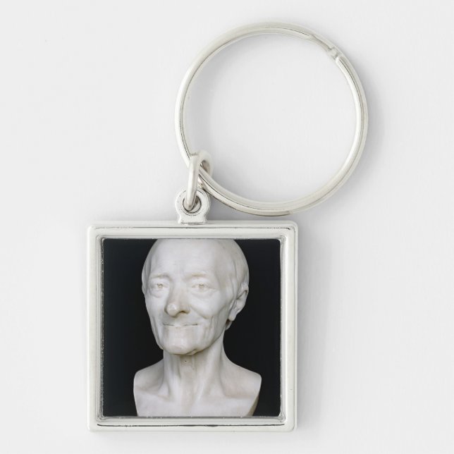 Bust of Voltaire  without his wig, 1778 Keychain (Front)