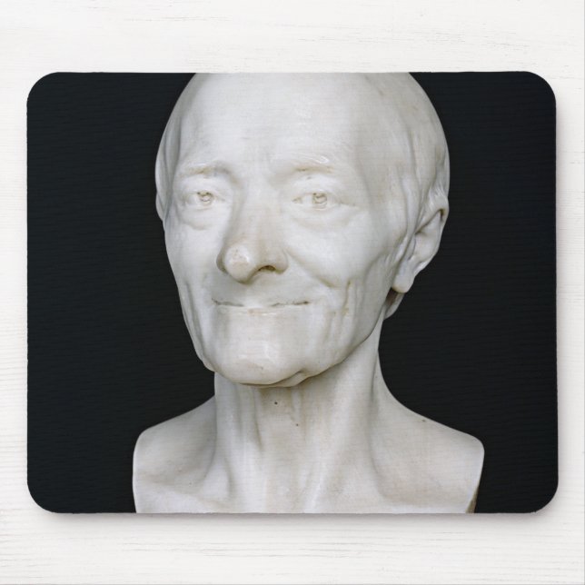 Bust of Voltaire  without his wig, 1778 Mouse Pad (Front)