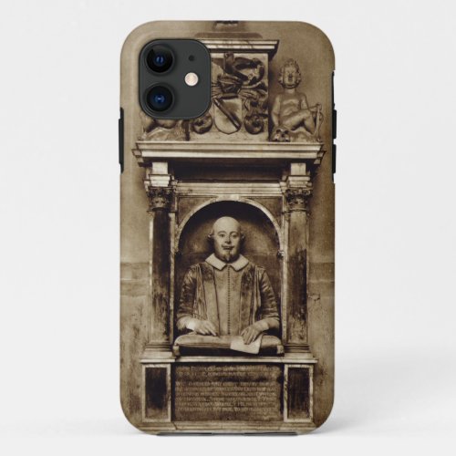 Bust of William Shakespeare 1564_1616 and inscri iPhone 11 Case