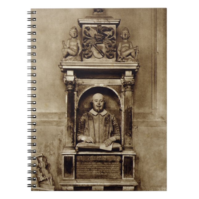 Bust of William Shakespeare (1564-1616) and inscri Notebook (Front)