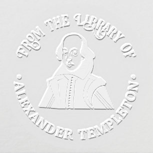 Bust of William Shakespeare #2 Library Book Name Embosser