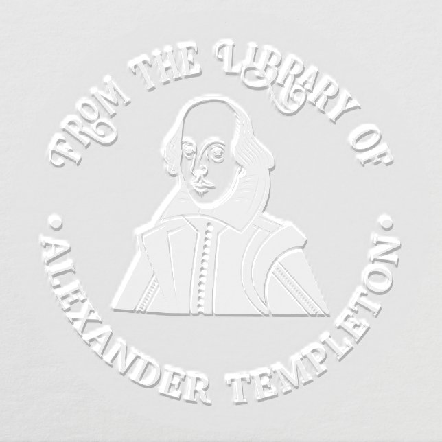 Bust of William Shakespeare #2 Library Book Name Embosser (Design)