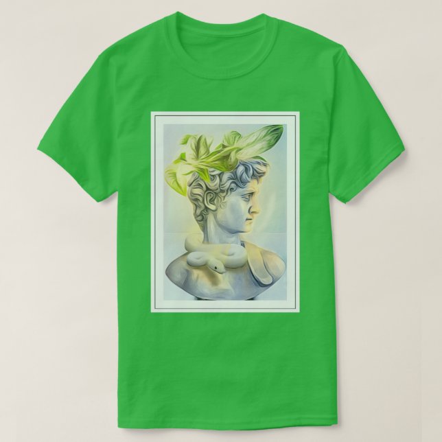 Bust with Snake 2 T-Shirt (Design Front)
