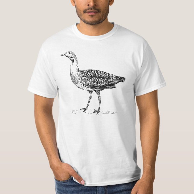 Bustard Bird Sketch T-Shirt (Front)
