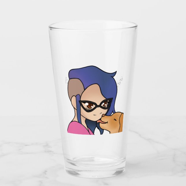 Buster and Betty Pint glass (Front)