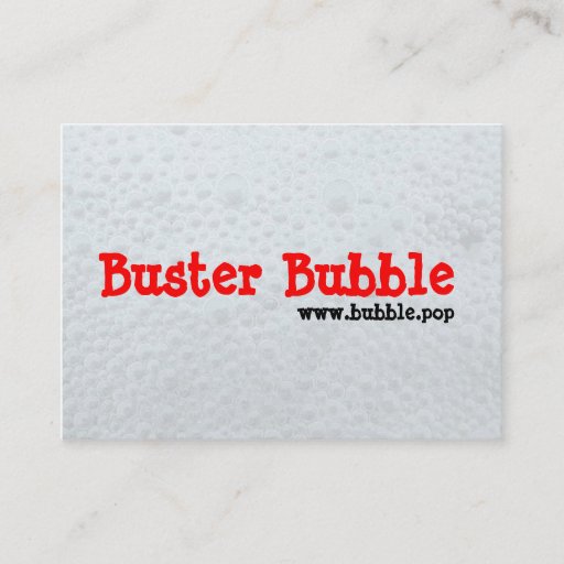 Customizable Buster Bubble Business Card