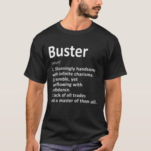 Buster Definition Personalized Name Funny Birthday T_Shirt