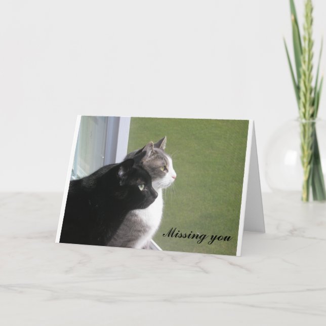 Buster & Gabe - Missing You (customizable) Card (Front)