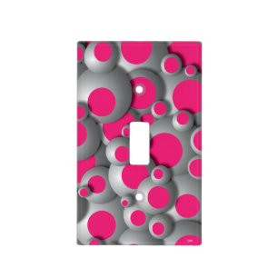 Bustling Bubbles Hot Pink Light Switch Cover