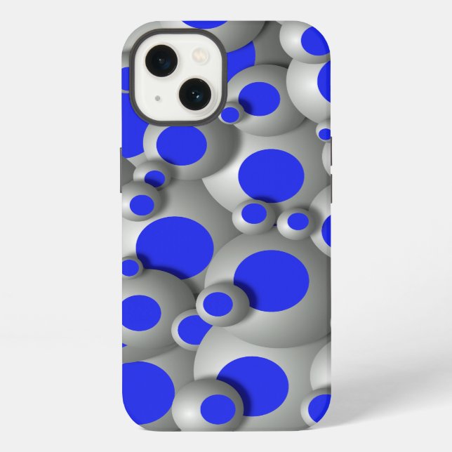 Bustling Bubbles Royal Blue Case-Mate iPhone Case (Back)
