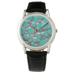 Bustling Bubbles Teal Watch