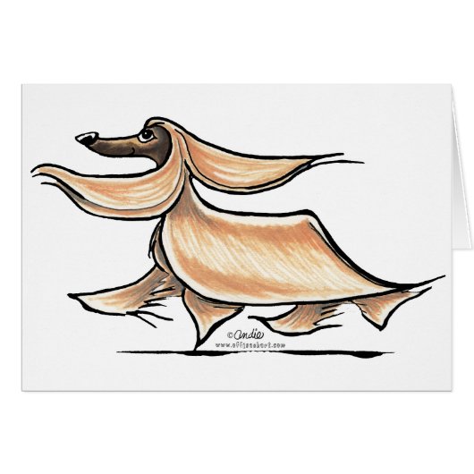 Busy Afghan Hound Cards (Front Horizontal)