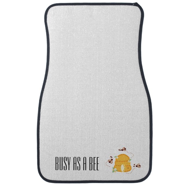 Busy as a Bee Car Mat (Front)