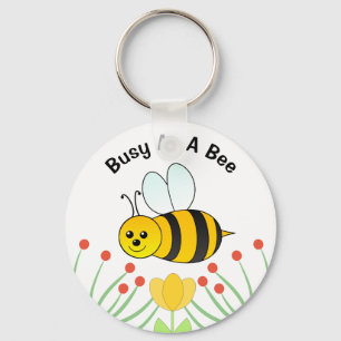 Busy As A Bee Personalized Keychain