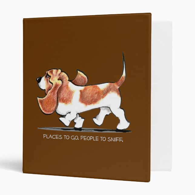 Busy Basset Hound Binder (Front/Inside)