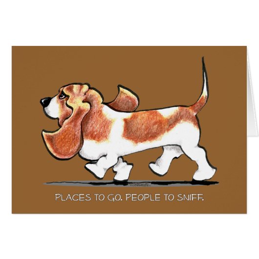 Busy Basset Hound Cards (Front Horizontal)