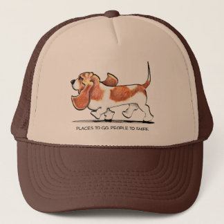 Busy Basset Hound Trucker Hat