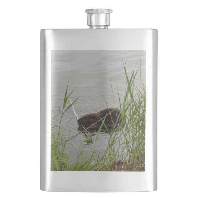 Busy Beaver Flask (Front)