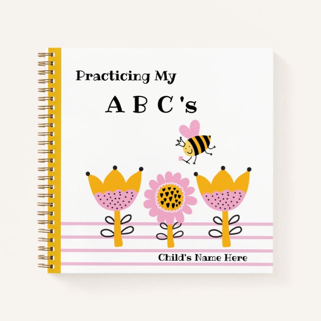 Busy Bee A B C's Spiral Notebook (Front)