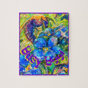 Busy Bee: An Insect & Forget-me-not Flowers Jigsaw Puzzle