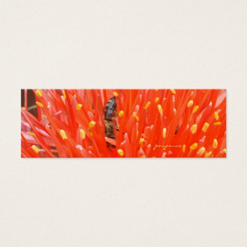 busy bee at work bookmark business card template