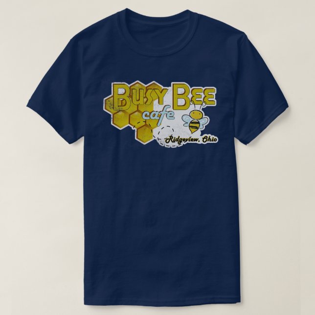 Busy Bee Cafe from The Zone distressed and faded T-Shirt (Design Front)