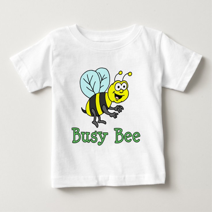 Busy Bee Cartoon Baby T-Shirt | Zazzle