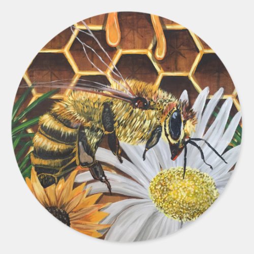 Busy Bee  Classic Round Sticker